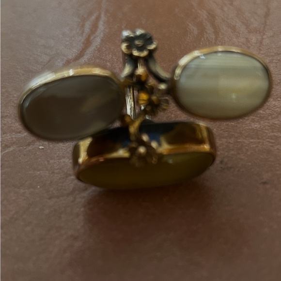 Silver elegant adjustable jewelry ring with several oval stones magnificent - Picture 6 of 13